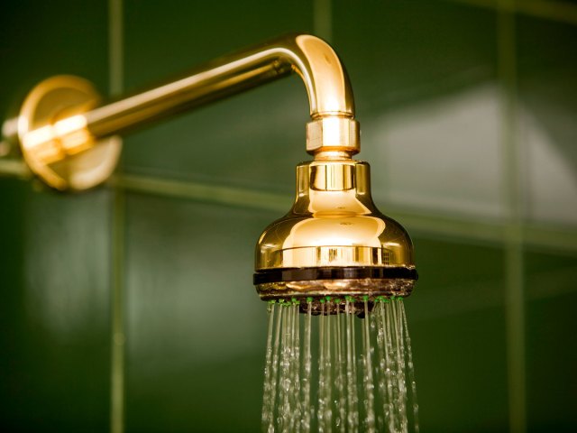 An image of a running shower head