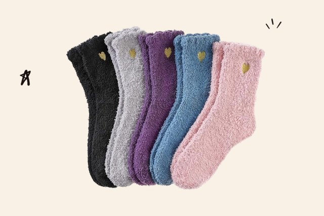 An image of the fuzzy sock set