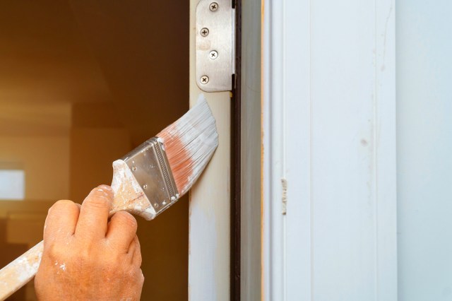 An image of a door being painted