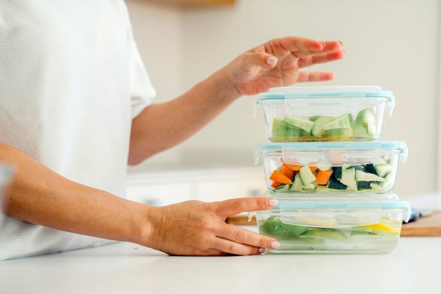 An image of stacked food containers