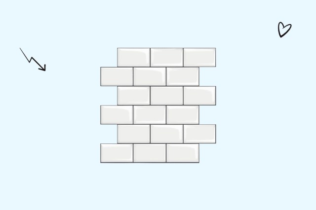 An image of white subway tile peel-and-stick backsplash