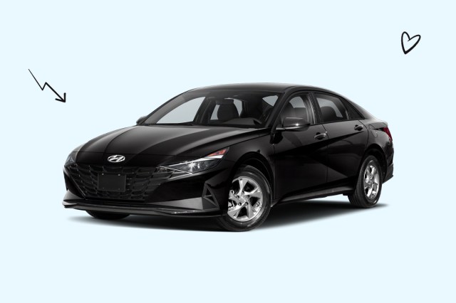 An image of a black Hyundai Elantra