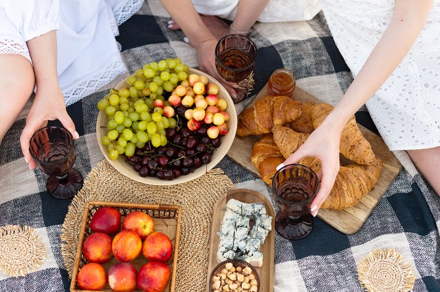 An image of two women having a picnic