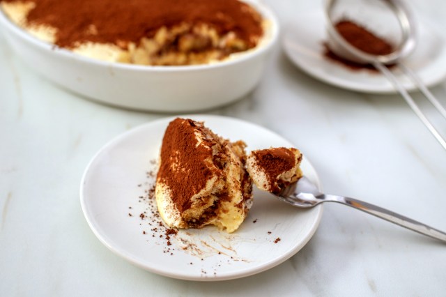 An image of a plate of tiramisu