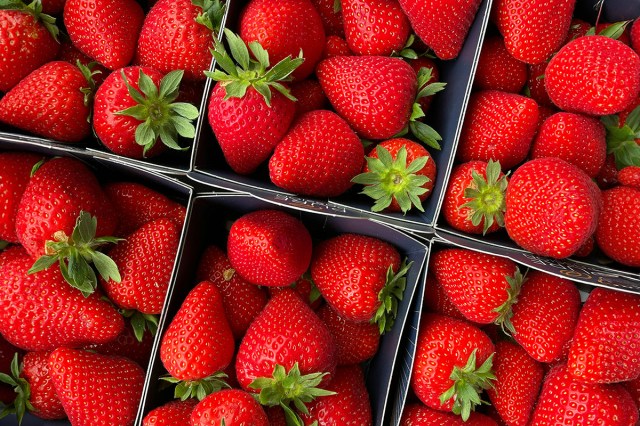 Baskets of strawberries