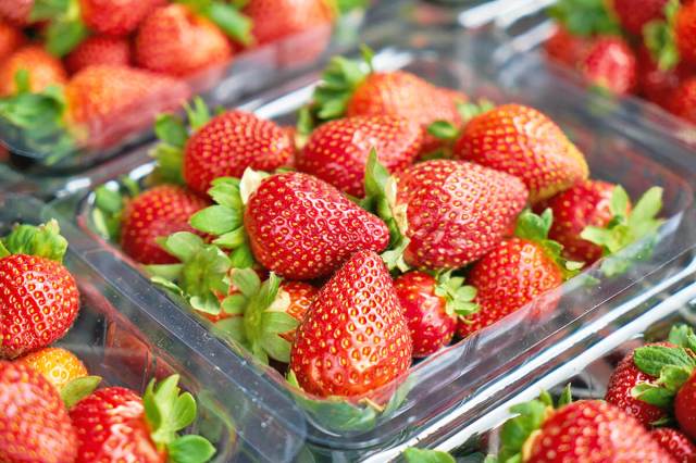 Baskets of strawberries