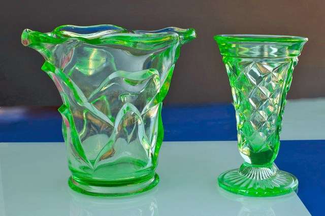 A pair of green uranium glasess