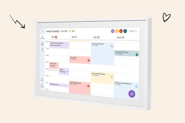 An image of the Skylight digital calendar