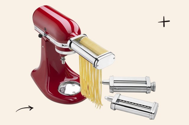 A photo of the KitchenAid pasta roller and cutter attachment